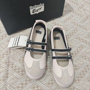 Onitsuka Tiger Pink Leather & Suede Mary Jane Sneakers